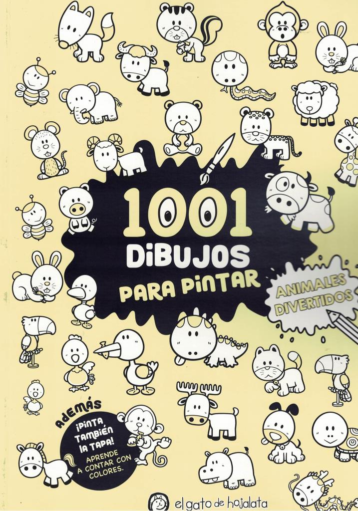 1001 DIBUJOS PARA PINTAR ANIMALES DIVERTIDOS