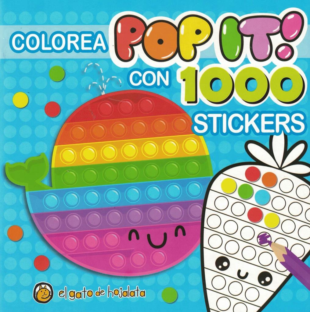 BALLENA- COLOREA POPIT CON 1000 STICKERS